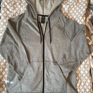 Grey zip up sweater NWOT